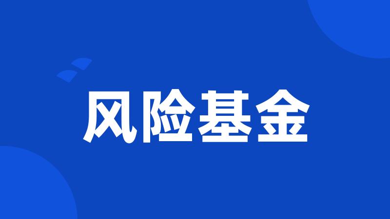 风险基金