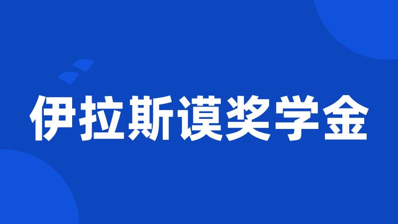 伊拉斯谟奖学金