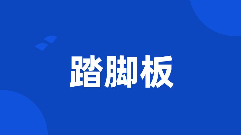 踏脚板