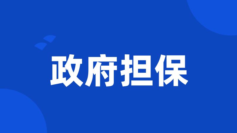 政府担保