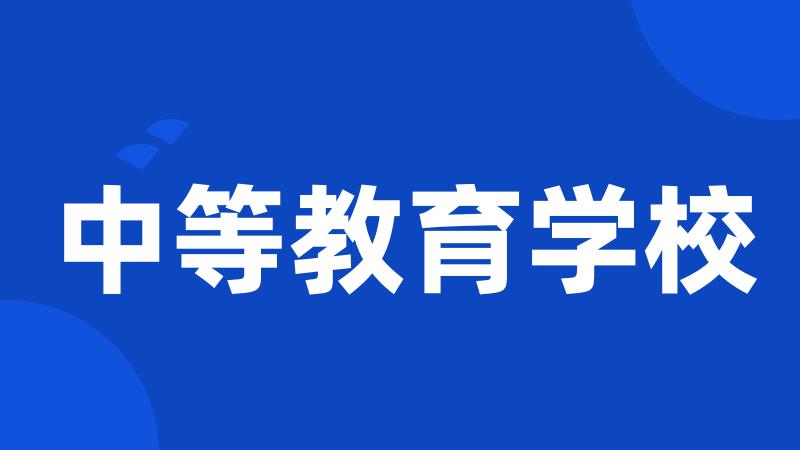 中等教育学校