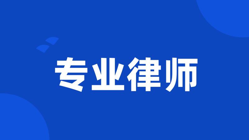 专业律师