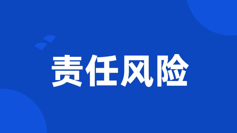 责任风险