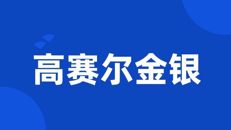 高赛尔金银