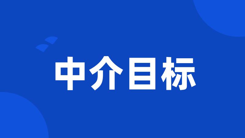 中介目标