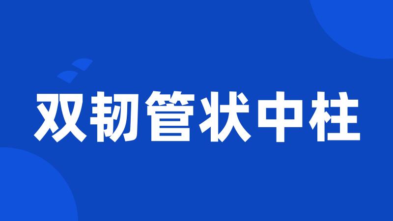 双韧管状中柱
