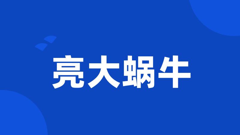 亮大蜗牛