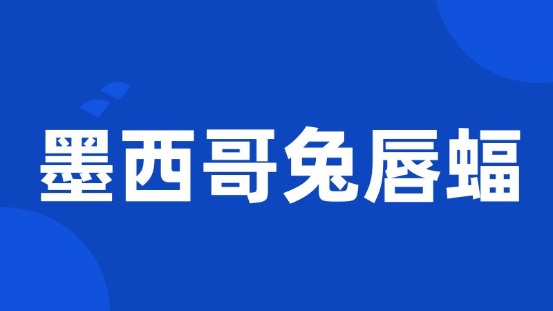 墨西哥兔唇蝠