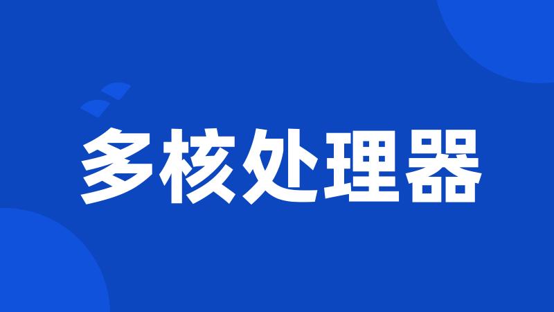 多核处理器