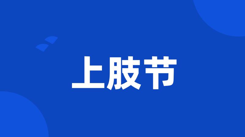 上肢节