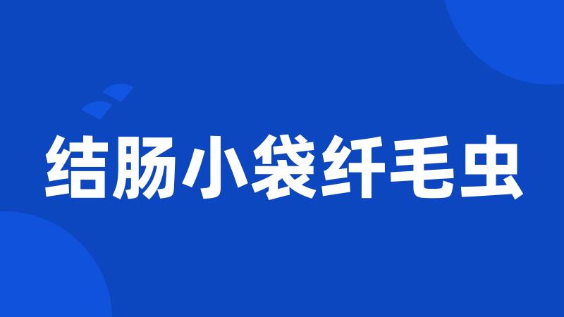 结肠小袋纤毛虫