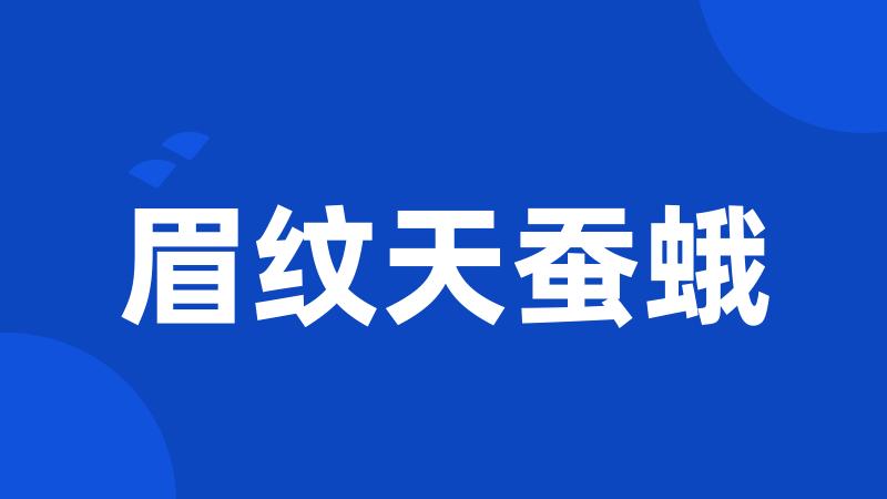 眉纹天蚕蛾