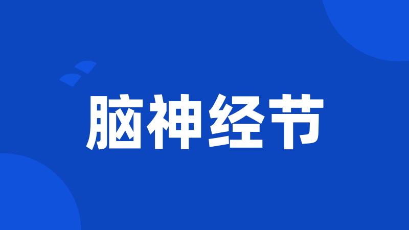 脑神经节