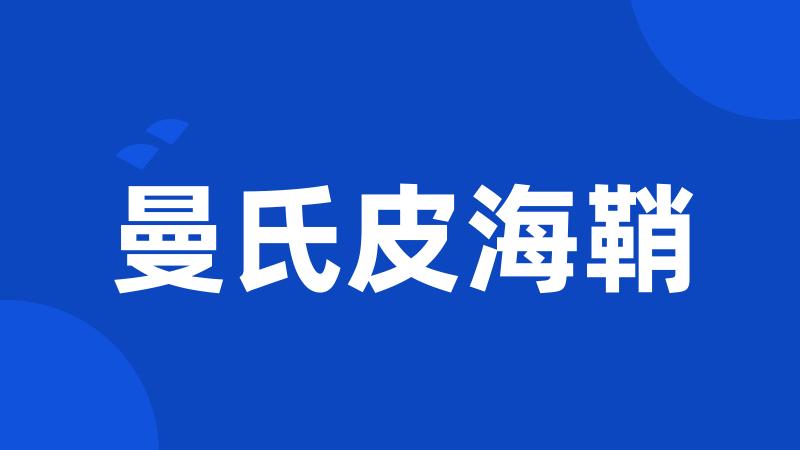 曼氏皮海鞘