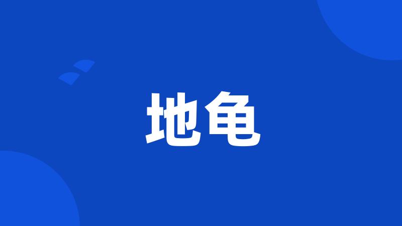 地龟