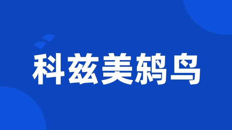 科兹美鸫鸟