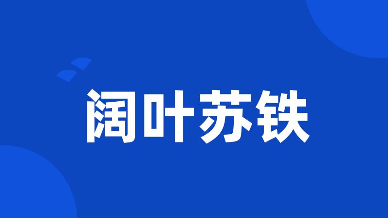 阔叶苏铁
