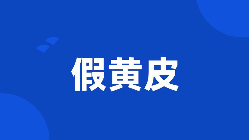 假黄皮