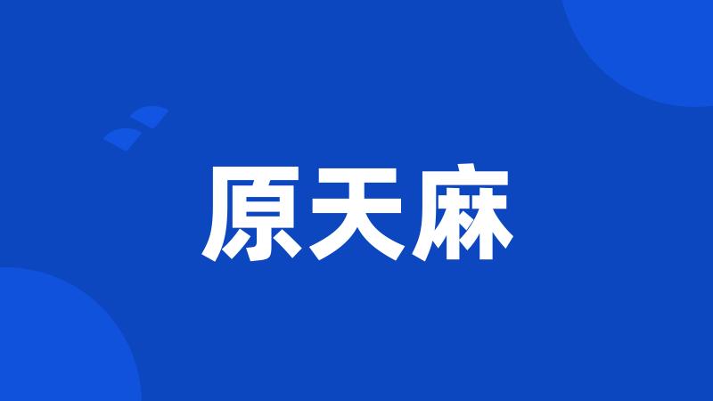 原天麻