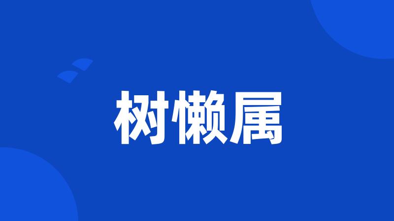 树懒属