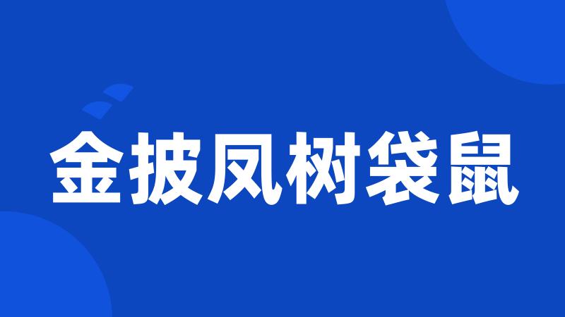 金披凤树袋鼠