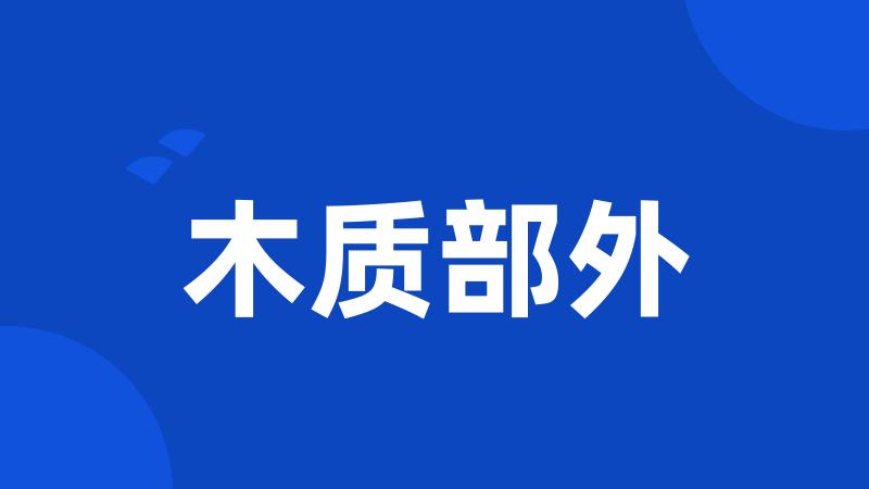 木质部外