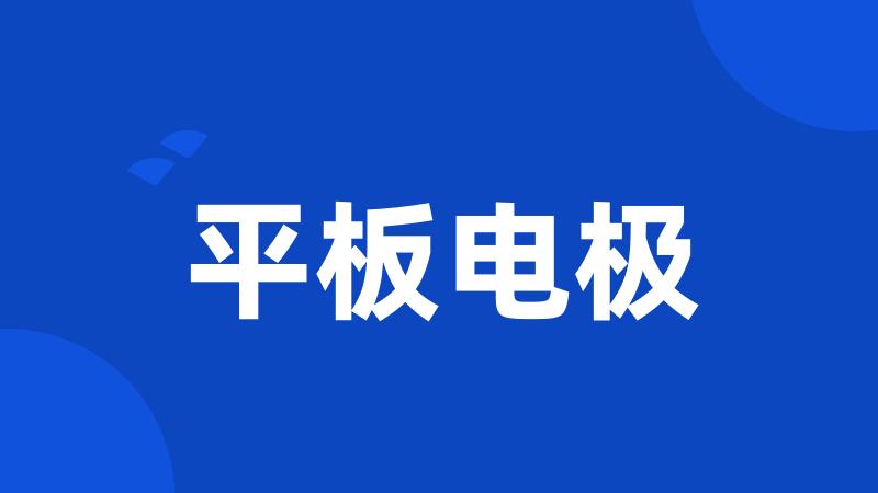 平板电极