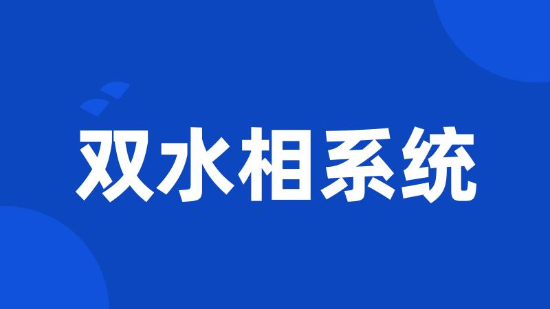 双水相系统