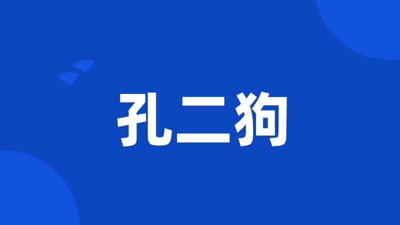 孔二狗