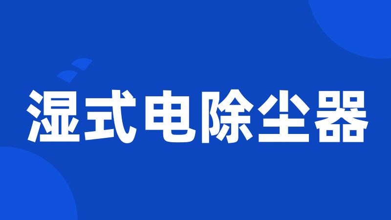 湿式电除尘器