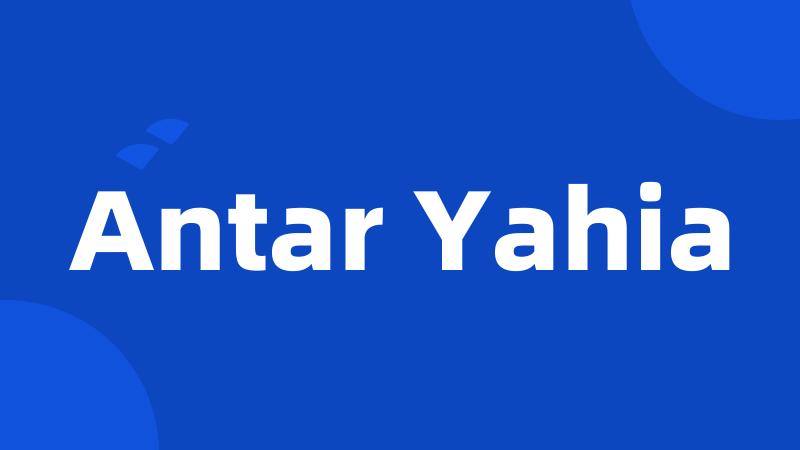 Antar Yahia