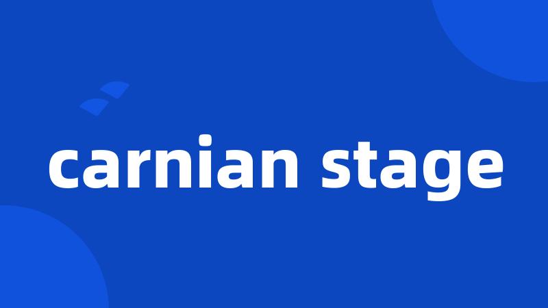 carnian stage