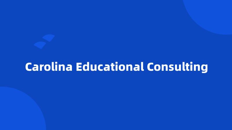 Carolina Educational Consulting
