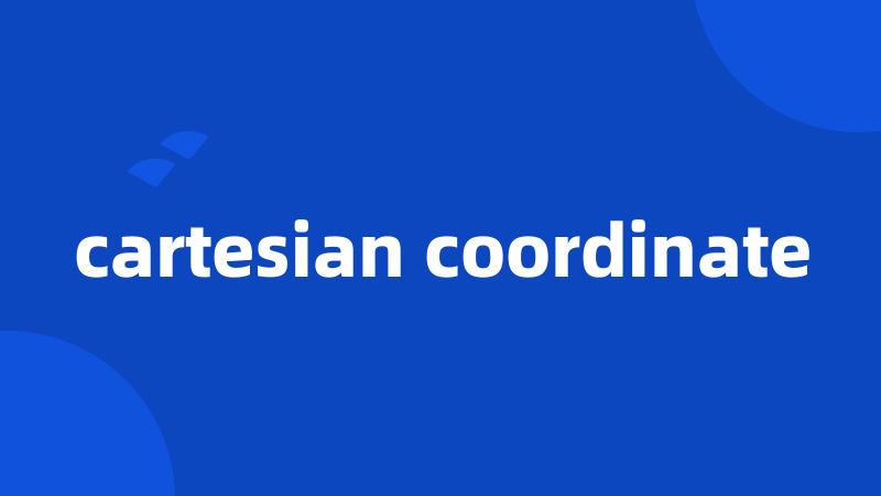 cartesian coordinate
