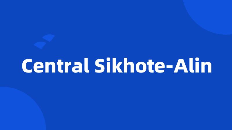 Central Sikhote-Alin