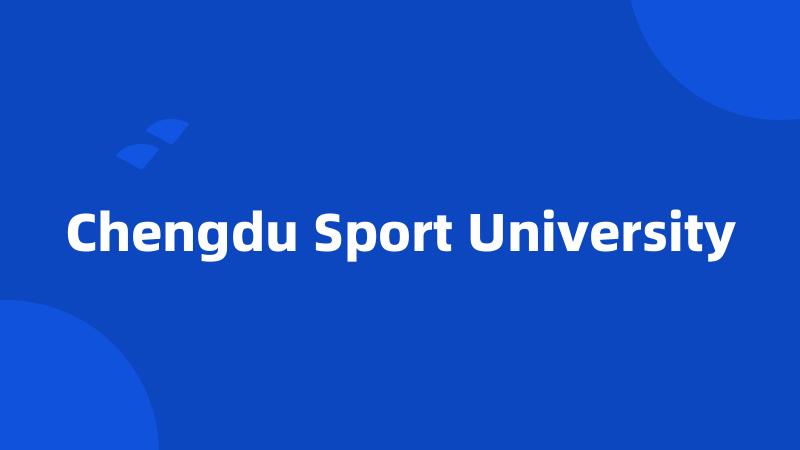 Chengdu Sport University