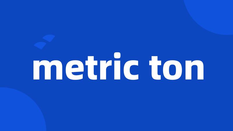 metric ton