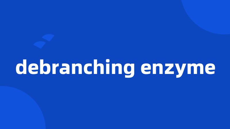 debranching enzyme