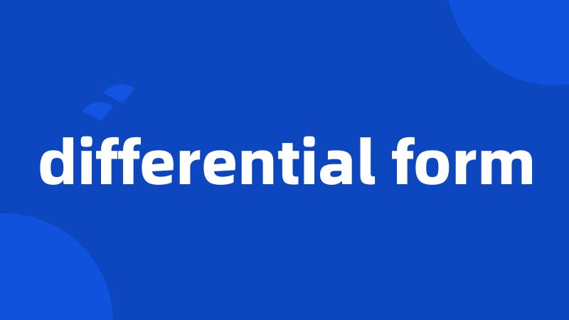 differential form