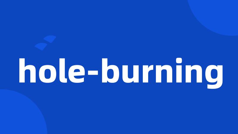 hole-burning