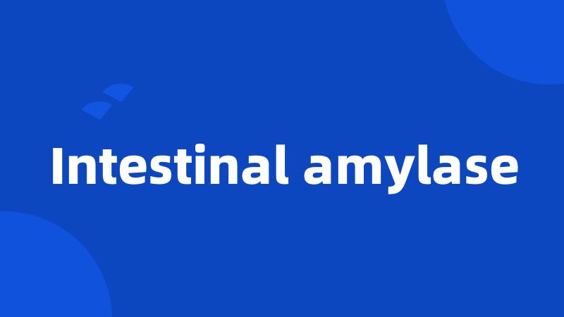 Intestinal amylase