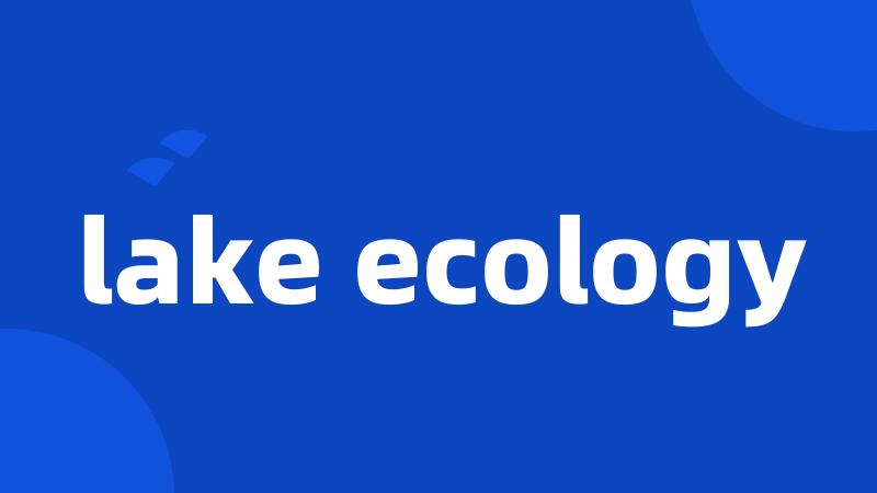 lake ecology