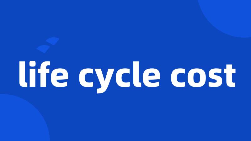 life cycle cost