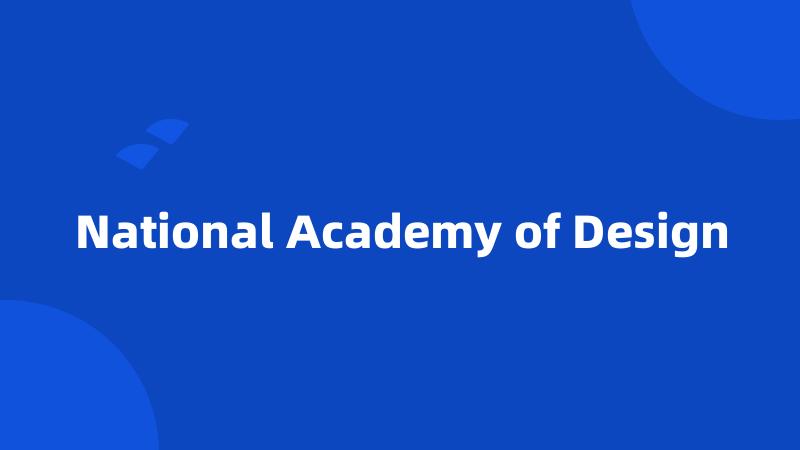 National Academy of Design