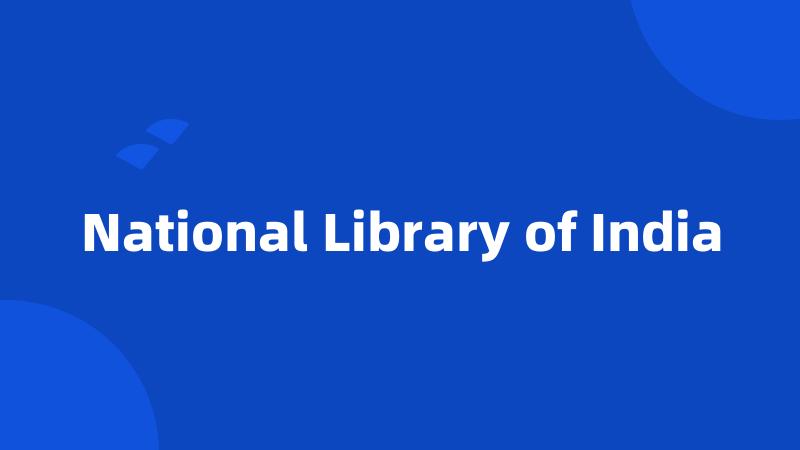 National Library of India
