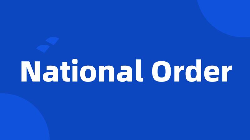 National Order