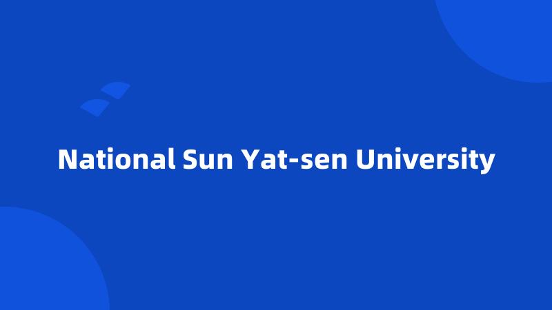 National Sun Yat-sen University