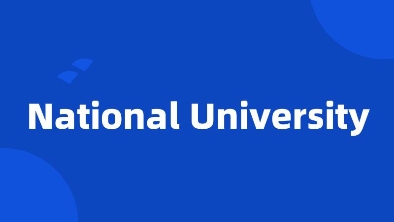 National University