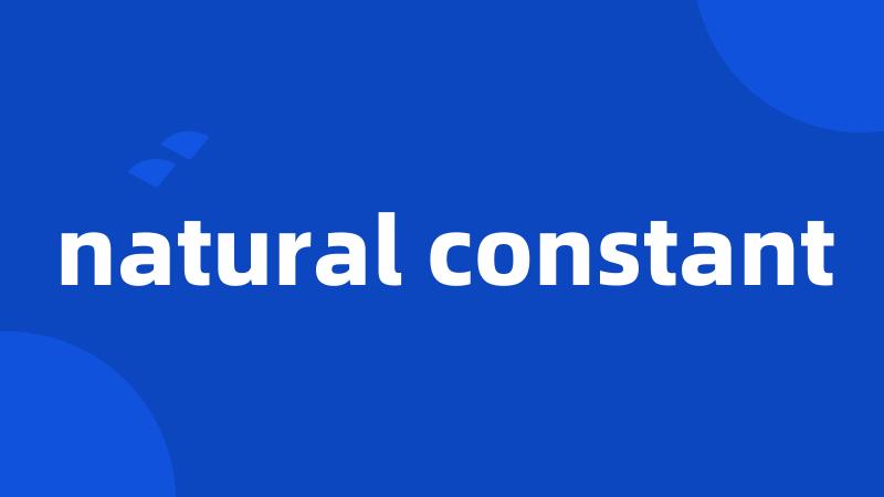 natural constant