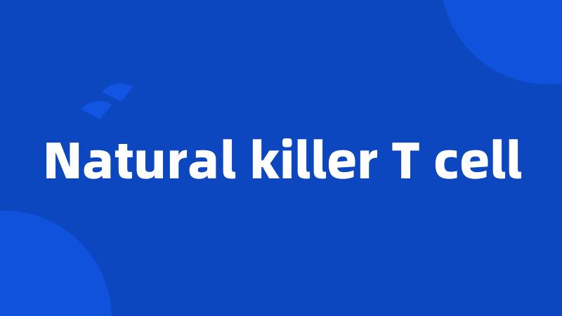 Natural killer T cell
